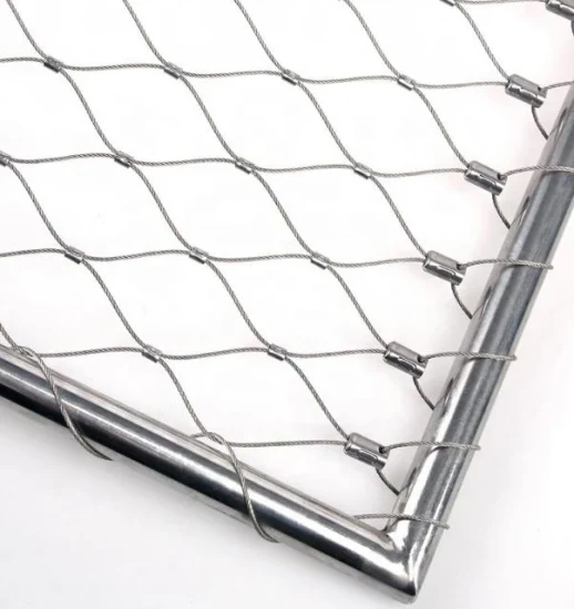 Costruzione in rete di corda in acciaio inossidabile 7X7, cavo in metallo inossidabile, resistente agli agenti atmosferici